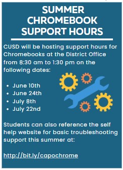 CUSD Chromebook Summer Repair Hours