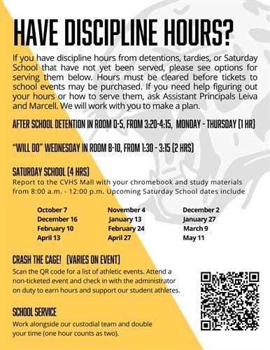 discipline hours flyer