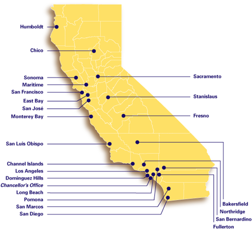 map of csu campuses